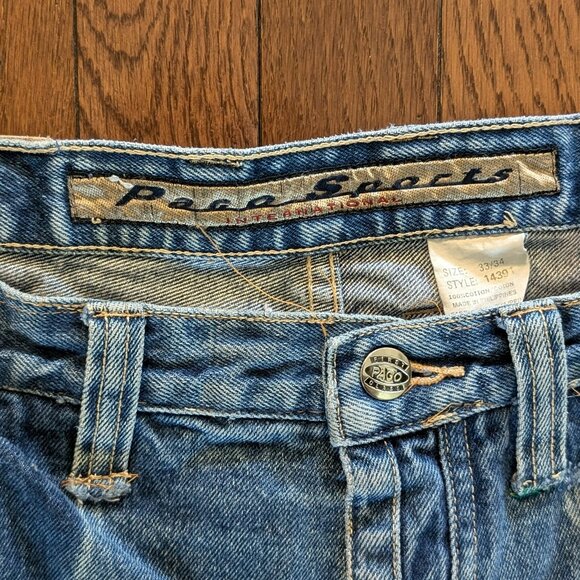 90's Vintage Paco Sport Blue Jeans - Size: 34x28 - Picture 6 of 7